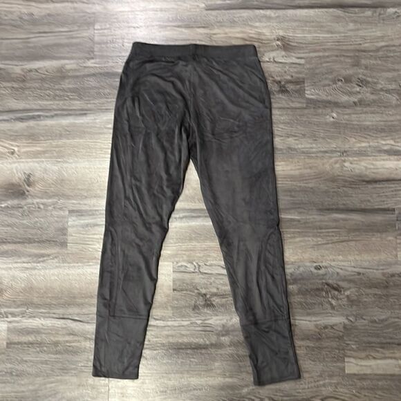 Soft Surroundings Gray Micro Suede Leggings Small - Picture 3 of 5